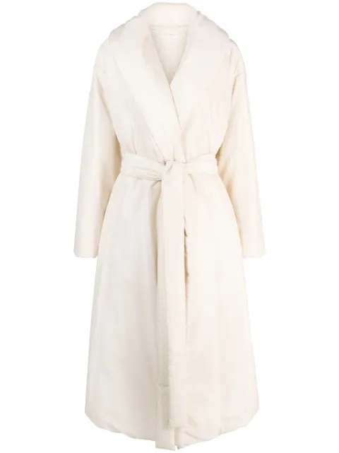 The Row Francine tied-waist coat Neutrals 7473W2845