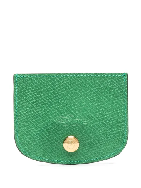 Longchamp Épure logo-embroidered cardholder Green 30031HYZ129