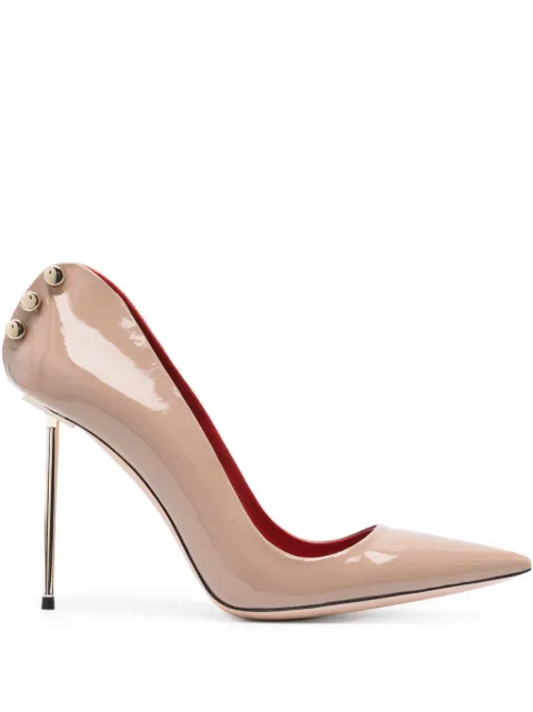 HARDOT Supreme Ass Metallic-heel 101mm patent-finish pumps Neutrals HSASS11
