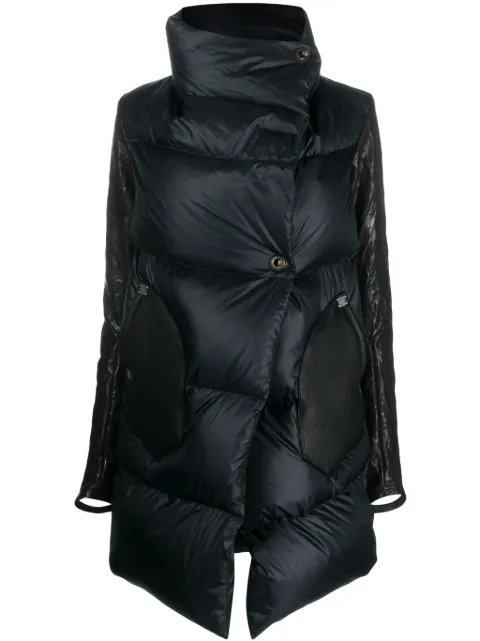 Isaac Sellam Experience lock-fastening quilted down jacket Black TACTILEMIXTE