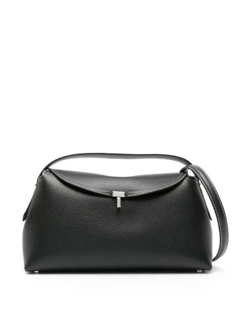 TOTEME T-lock grained-leather top handle black Black 234WLGBG427LE0030001