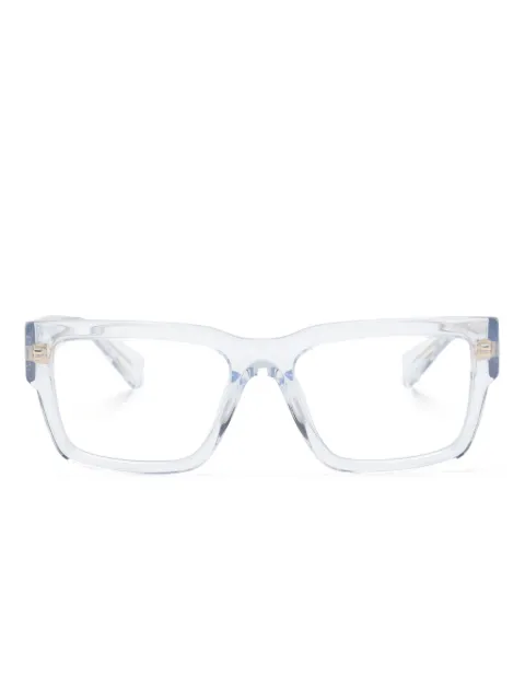 Miu Miu Eyewear logo-plaque square-frame glasses Neutrals MU02XV