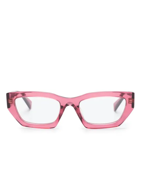 Miu Miu Eyewear logo-plaque rectangle-frame glasses Red MU03XV