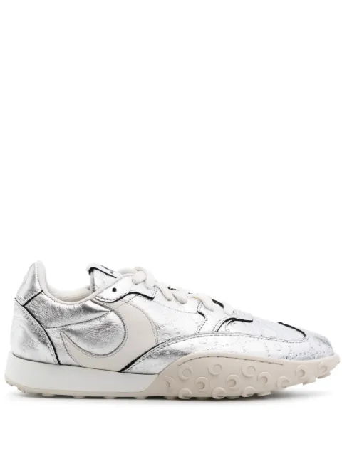 Marine Serre MS Rise laminated sneakers Silver WFW006CLEA0026MT10