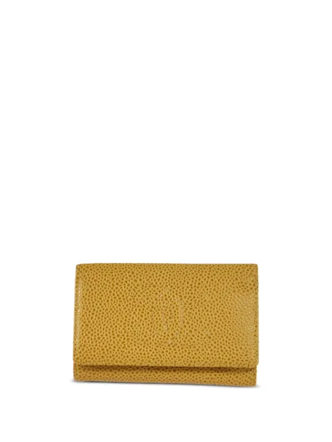 CHANEL Pre-Owned 2002 CC caviar-leather key case Yellow 7678090
