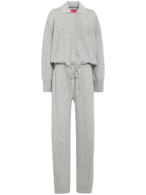 Barrie x Sofia Coppola long-sleeve cashmere jumpsuit Grey C159633