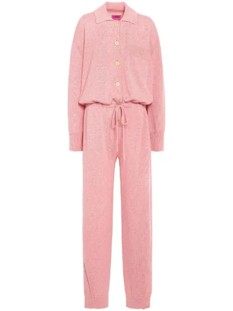 Barrie x Sofia Coppola long-sleeve cashmere jumpsuit Pink C159633