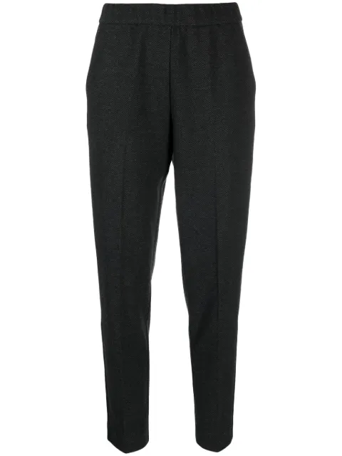 Le Tricot Perugia herringbone tapered-leg trousers Grey 66500