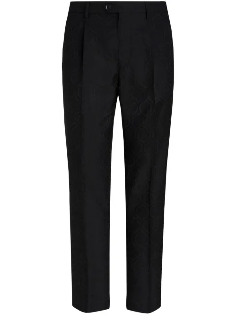 ETRO paisley-jacquard straigh-leg trousers Black MREA000199TUEF9