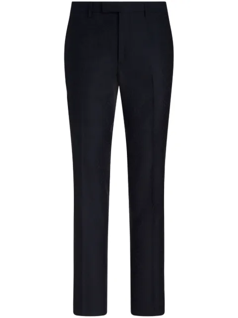 ETRO jacquard tapered-leg trousers Black MREC000299TUEF9