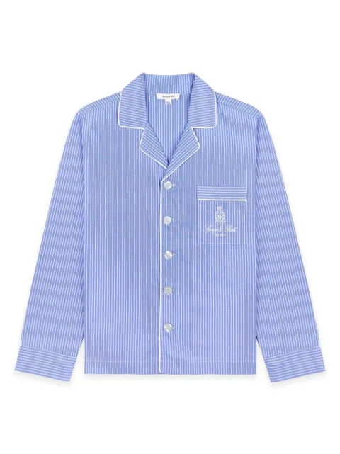Sporty & Rich Vendome striped pajama shirt Blue PJAW235BL