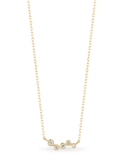 Mateo 14kt yellow gold Mini Wave diamond pendant necklace Gold GNKD1756DAG