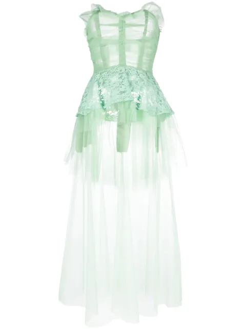 Maison Margiela tulle corset dress Green S29DG0003S49543