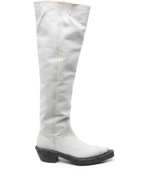 CamperLab Venga denim knee-high boots Grey A700013001