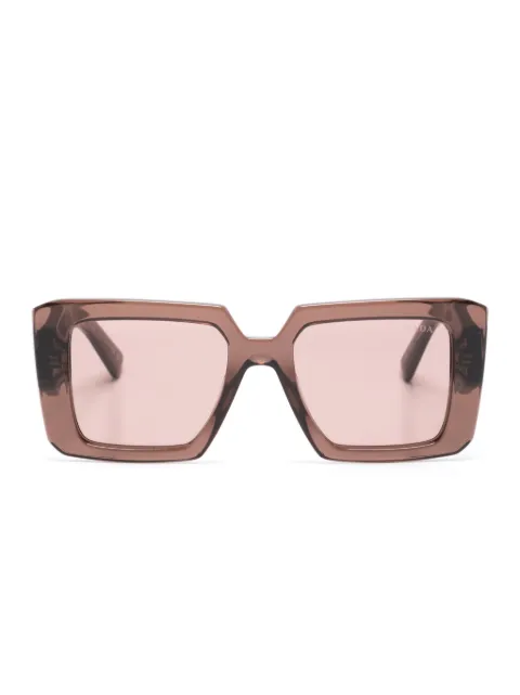 Prada Eyewear logo-print square-frame sunglasses Brown PR23YS