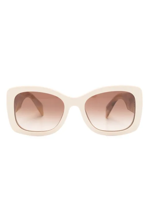 Prada Eyewear logo-lettering square-frame sunglasses Neutrals PRA08S
