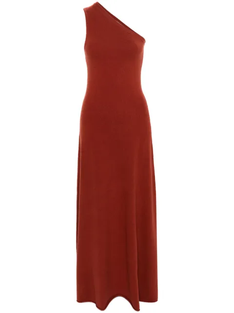extreme cashmere one-shoulder maxi dress Orange NUM301SWAN