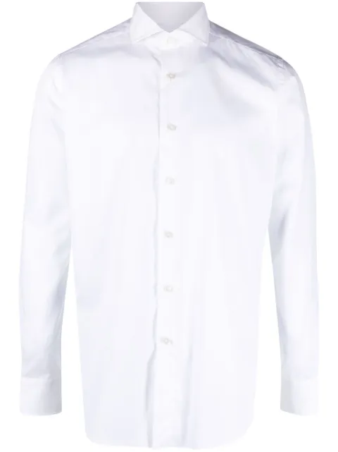 Xacus spread-collar cotton shirt White 520ML11291