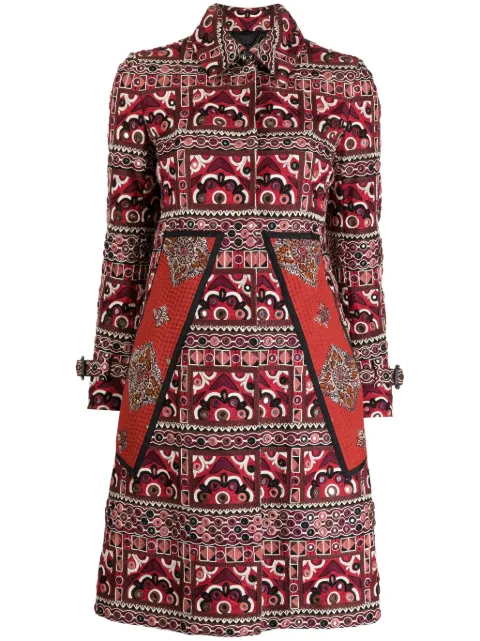 Burberry Pre-Owned 2015 embroidered trench coat Multicolour CSVMBURCOAT7553