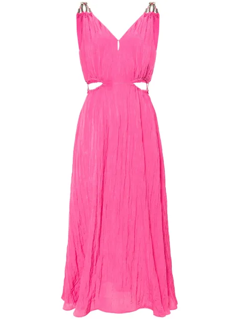 Maje crinkled-taffeta maxi dress Pink MFPRO03512