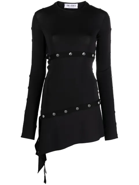The Attico studded asymmetric convertible dress Black 241WCA273A014