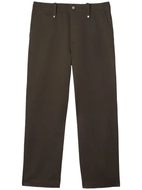 Burberry wide-leg cotton trousers Brown 8076645