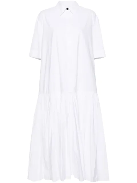 Jil Sander drop-waist cotton shirtdress White J40CT0151J45127