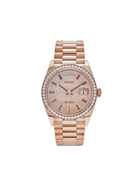 Rolex 2021 pre-owned Day-Date 36mm Pink 128345RBR