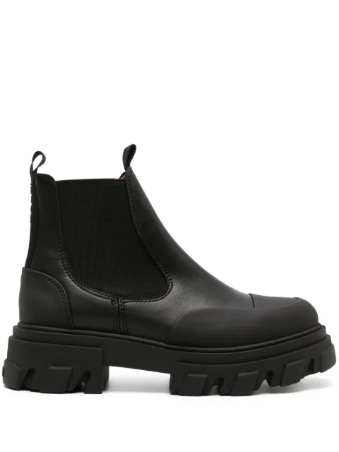 GANNI leather Chelsea boots Black S2577