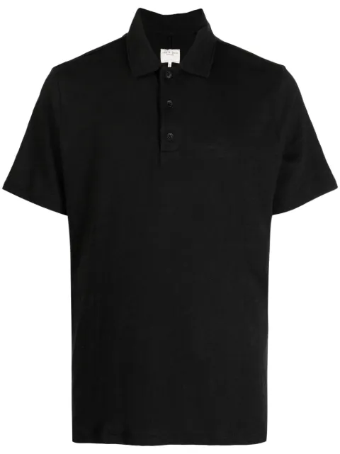 rag & bone Classic Flame cotton polo shirt Black MBC23FT012CA12