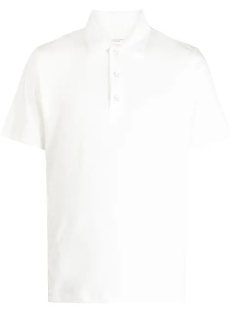 rag & bone Classic Flame cotton polo shirt White MBC23FT012CA12