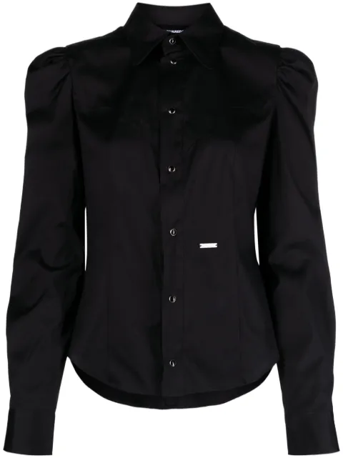 DSQUARED2 Western logo-plaque shirt Black S72DL0735S44131