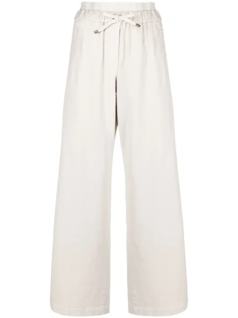 Brunello Cucinelli straight-leg drawstring trousers Neutrals MH137P5855C9443