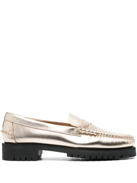 Sebago Dan 20mm metallic leather loafers Gold 761127W