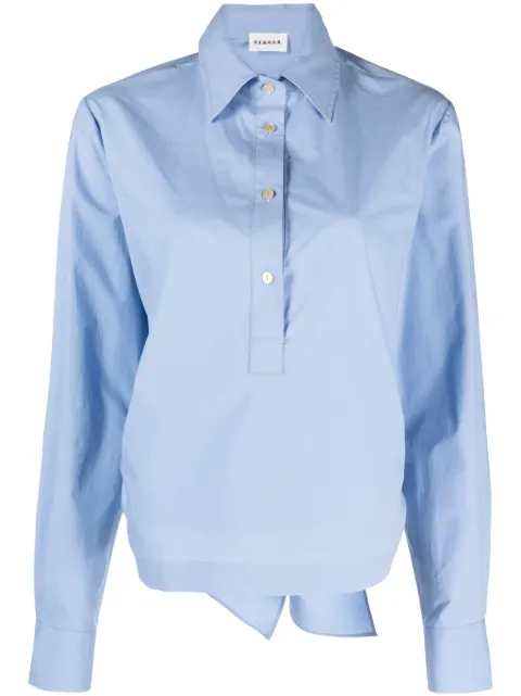 P.A.R.O.S.H. rear-tie cotton shirt Blue CANYOX24D381188