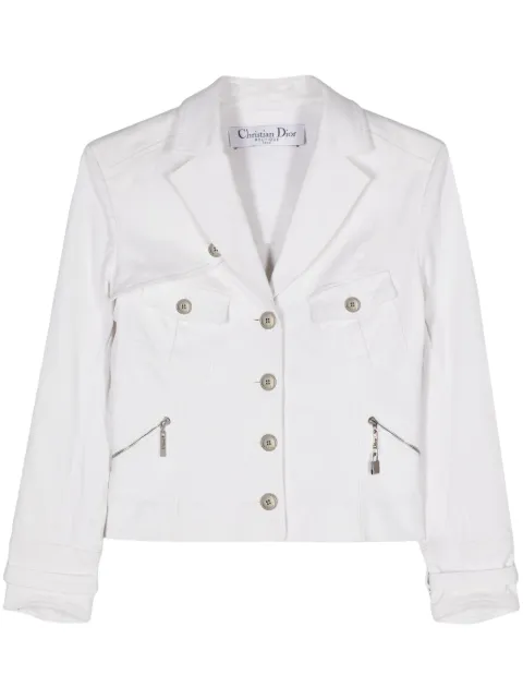 Christian Dior Pre-Owned 2010s cropped denim jacket Neutrals DIO720SG