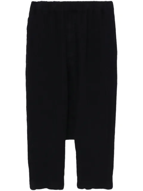 Black Comme Des Garçons drop-crotch cropped trousers Black 1LP006052