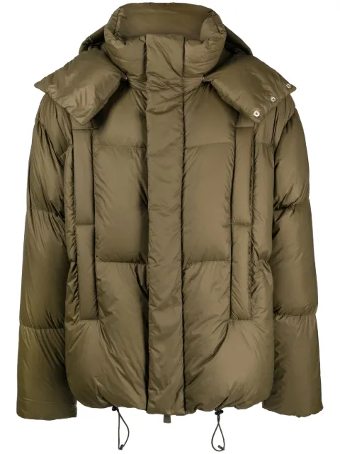 Bacon Andrew detachable-hood padded jacket Green BACPIGIU407WLT
