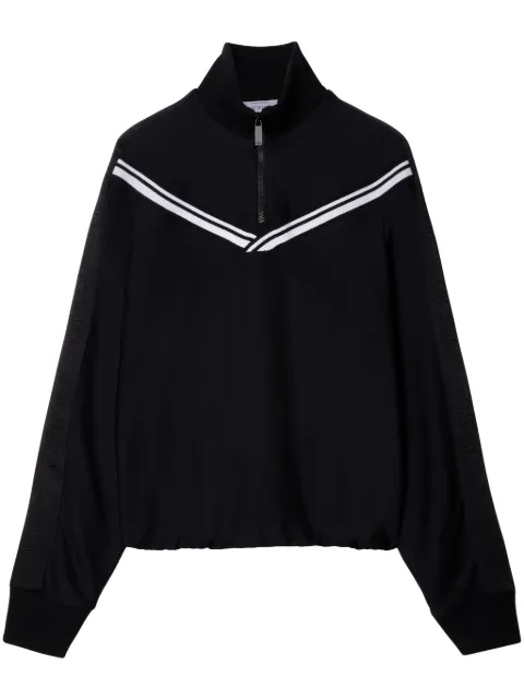 Off-White logo-band ribbed track jacket Black OWVC009S24JER0011001