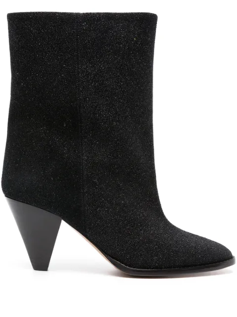 ISABEL MARANT Rouxa suede 85mm boots Black BO0021FBA3A52S