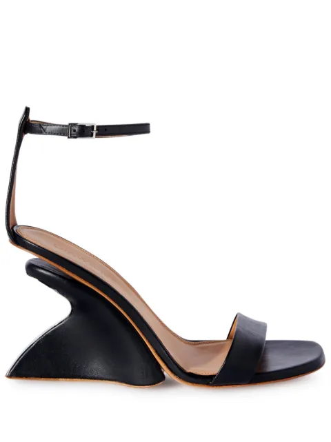 Off-White Jug wedge-heel leather sandals Black OWIH058S24LEA0011010