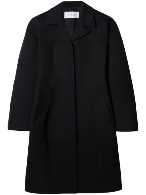 Off-White Round Techno Gab single-breasted coat Black OWER028S24FAB0011010