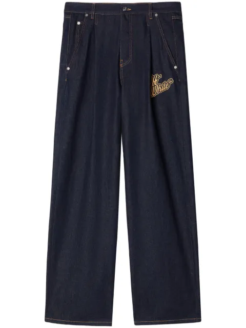 Off-White 90s logo-appliqué straight-leg jeans Blue OMYA185S24DEN0014522