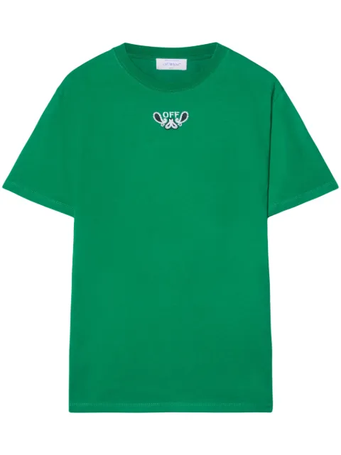 Off-White Bandana Arrow cotton T-shirt Green OMAA027S24JER0015501