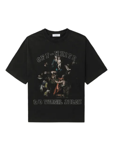 Off-White Mary Skate cotton T-shirt Black OMAA120S24JER0061001