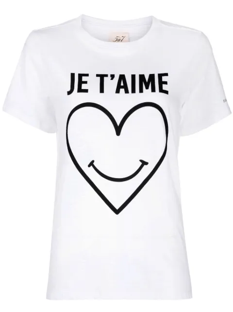 Cinq A Sept Smiling Heart T-shirt White ZT7202392Z