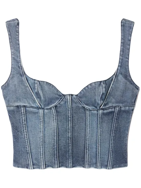 Off-White Bustier denim cropped top Blue OWYP007S24DEN0014000