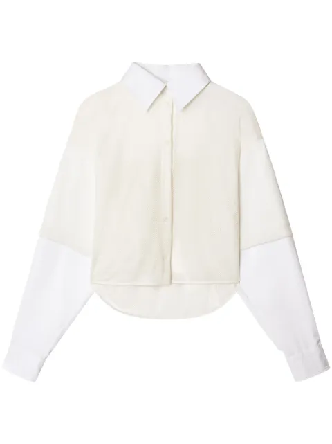 Off-White Baseball long-sleeve mesh shirt White OWGE022S24FAB0010101