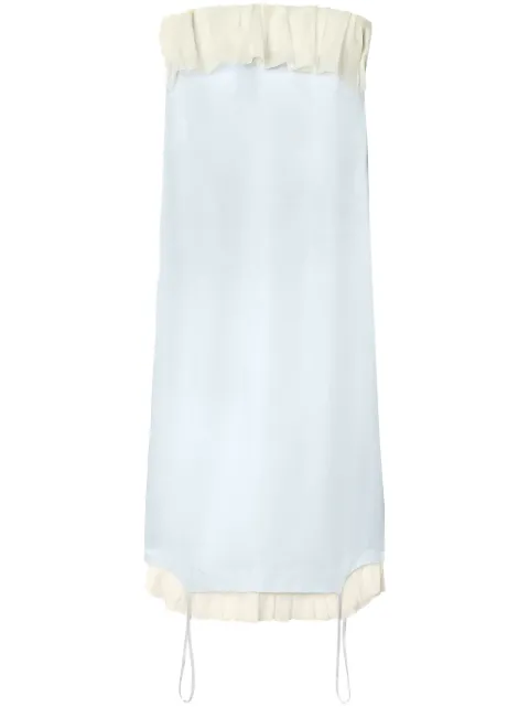 Off-White ruffle-trim bandeau midi dress Blue OWDB517S24FAB0014001