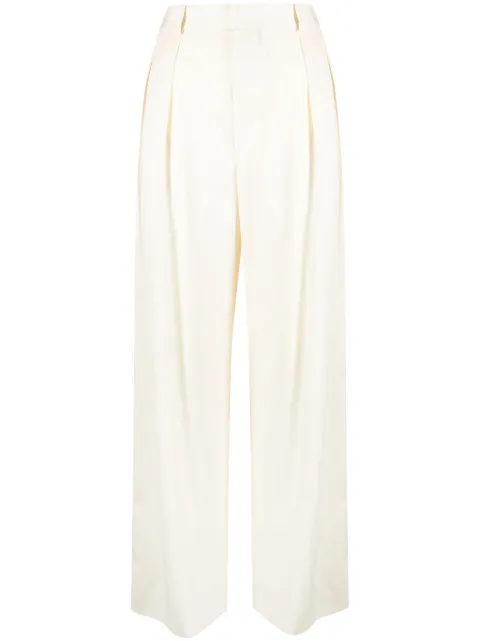 WARDROBE.NYC pleated wide-leg trousers Neutrals W2089R14W